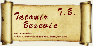 Tatomir Bešević vizit kartica